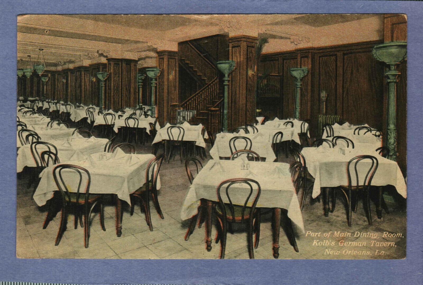 Postcard Dining Room Kolb\'s German Tavern New Orleans Louisiana LA