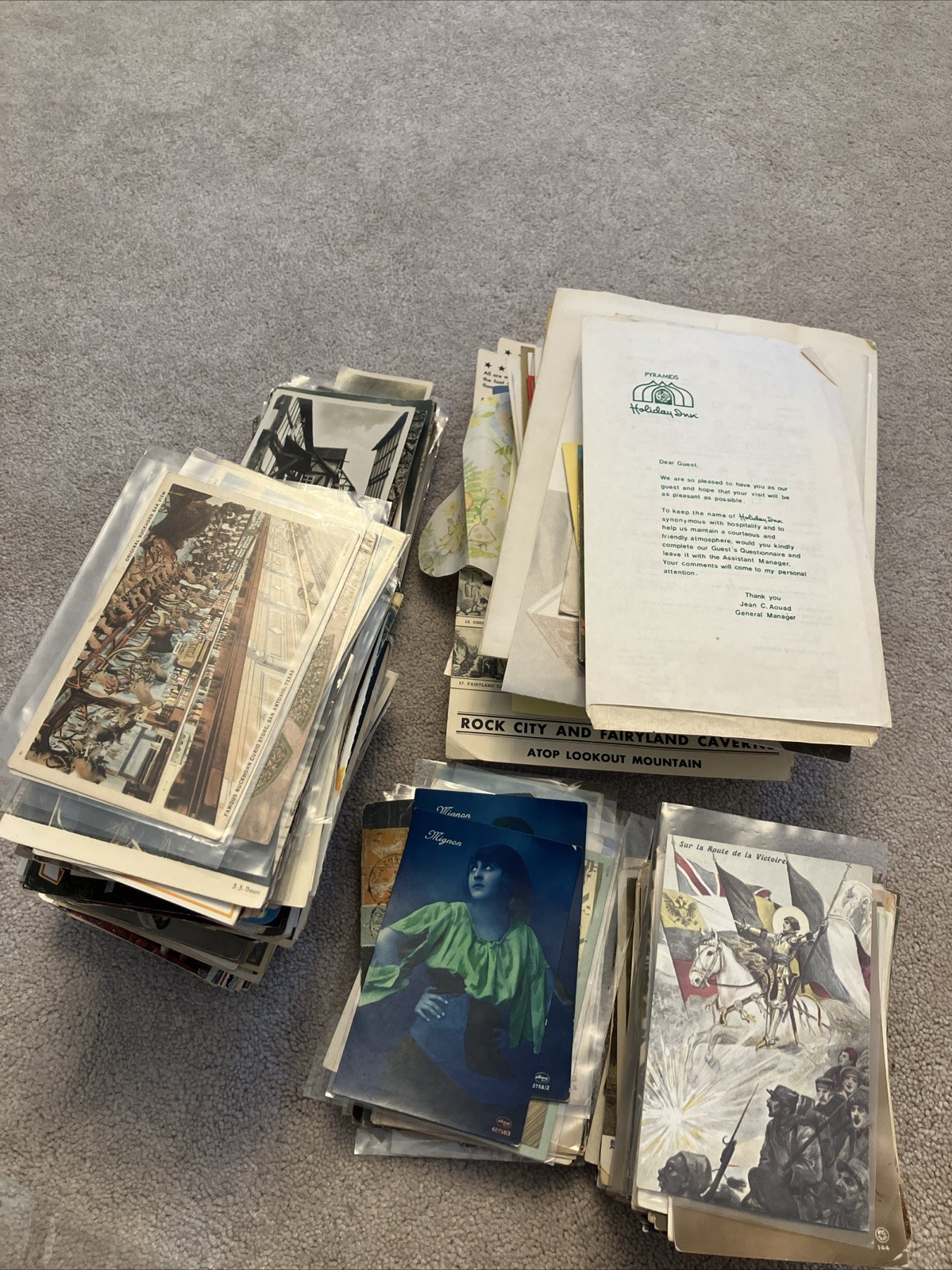 Large Lot 9.5 Lbs of Old Postcards Pamphlet Greeting Cards Ephemera RPPC VTG Etc