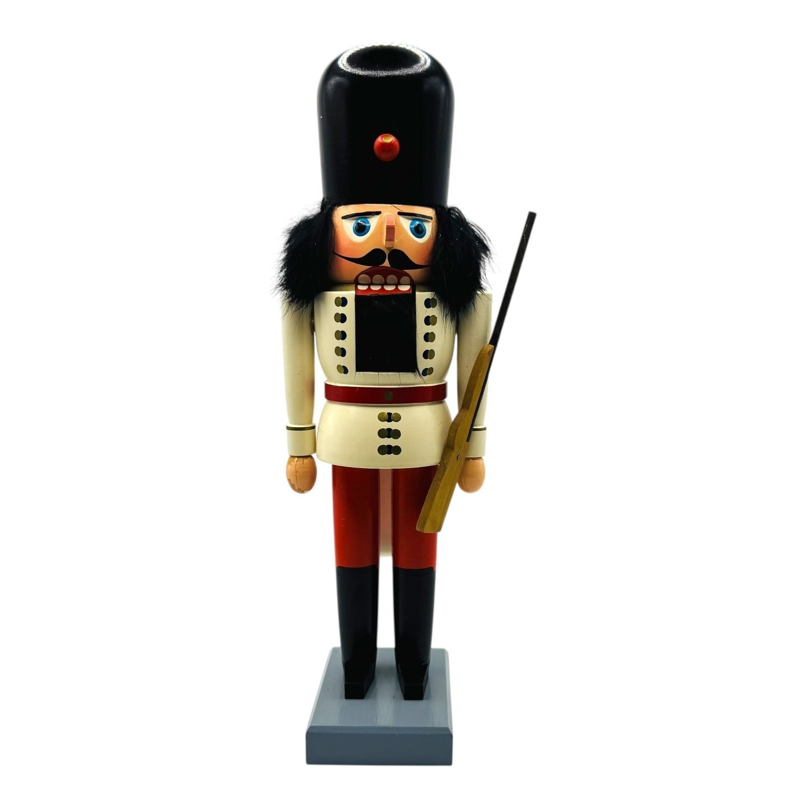 Vtg Freiberger Raum Und Tafelschmuck Erzgebirge German Nutcracker Soldier/Rifle