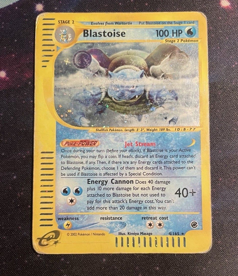 Nintendo Pokemon Blastoise Holo Expedition 4/165 (2002) english Nintendo Pokemon Blastoise Holo Expedition 4/165 (2002) english