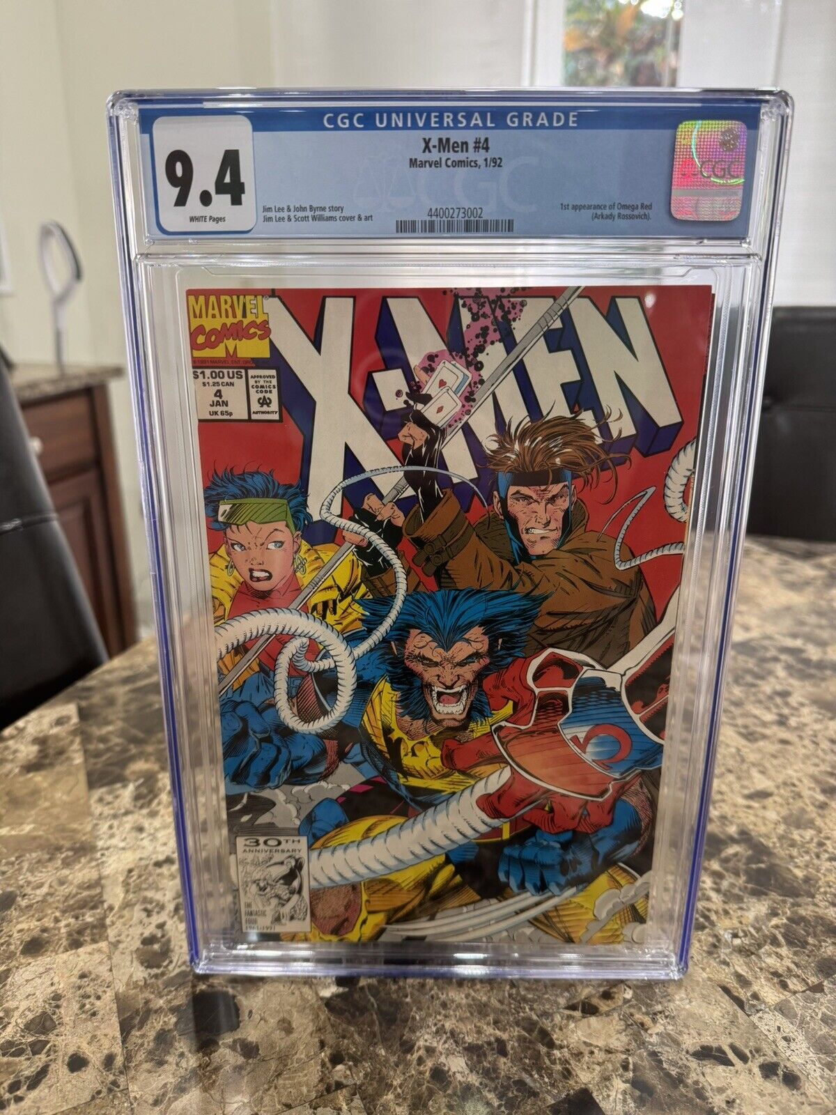 X-MEN #4  1ST OMEGA RED CGC 9.4  WP- Jim Lee  Marvel  1992- X-Men 97’ Spec???