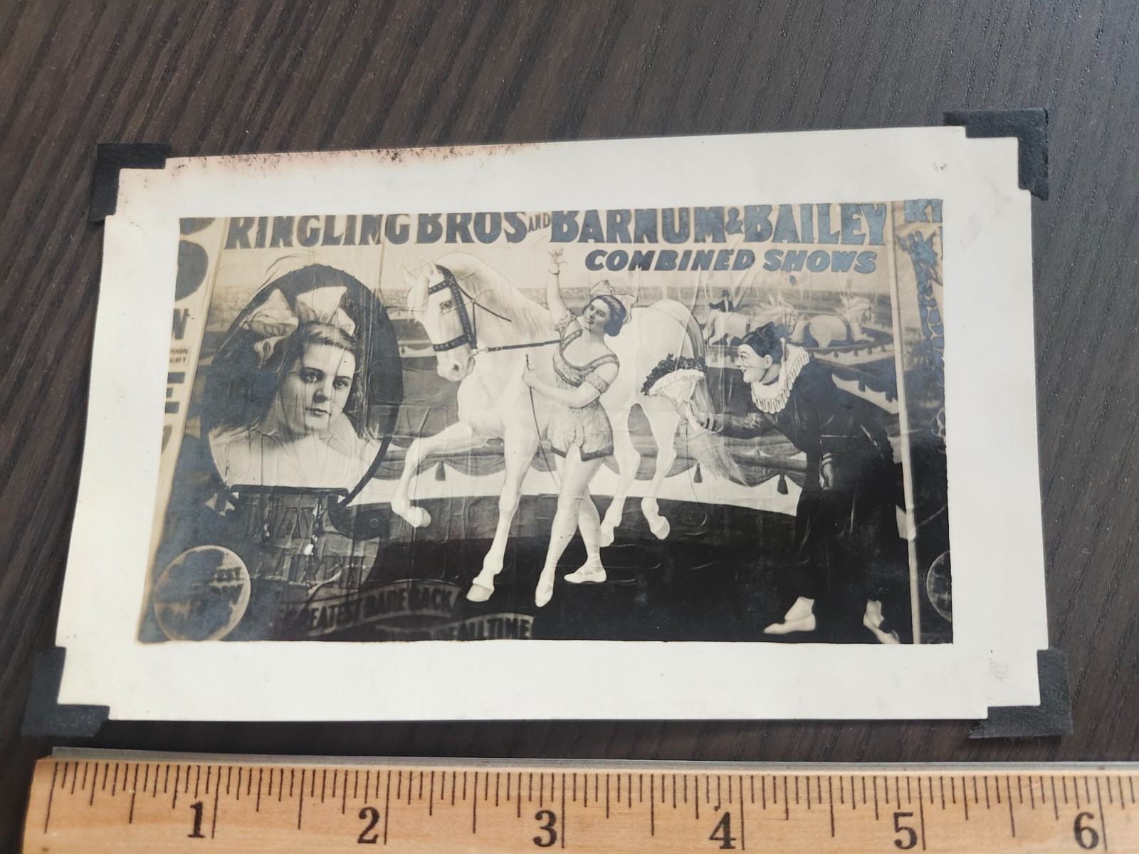  Great c. 1915 Circus Advertising Banner Snapshot Original Photograph