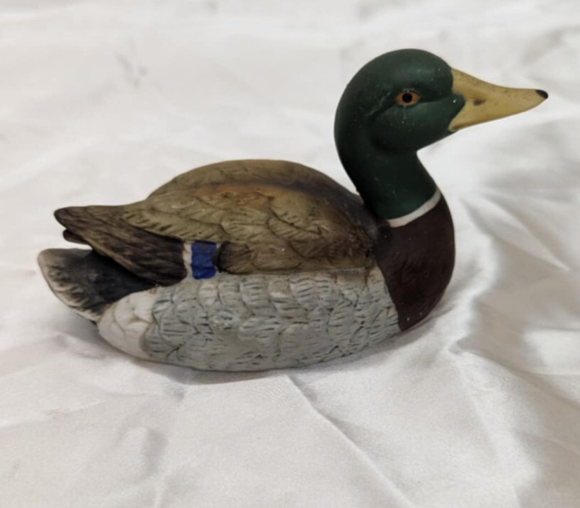 Vintage Figurine Angeline Original Handpainted Porcelain Mallard Duck  Japan
