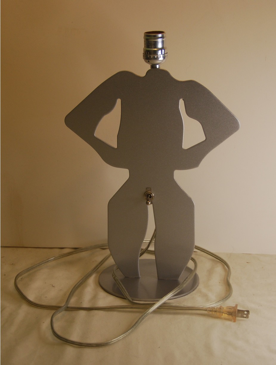 Vintage Postmodernist Memphis Pop-Art 1980 Lamp Nude Male 1980 LumiSource Lamp