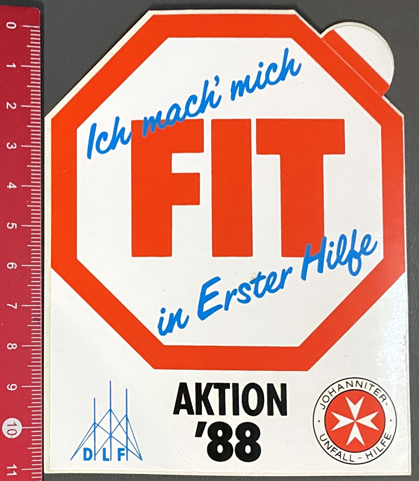 Johanniter accident aid 1988 DLF sticker/decal (16101653)