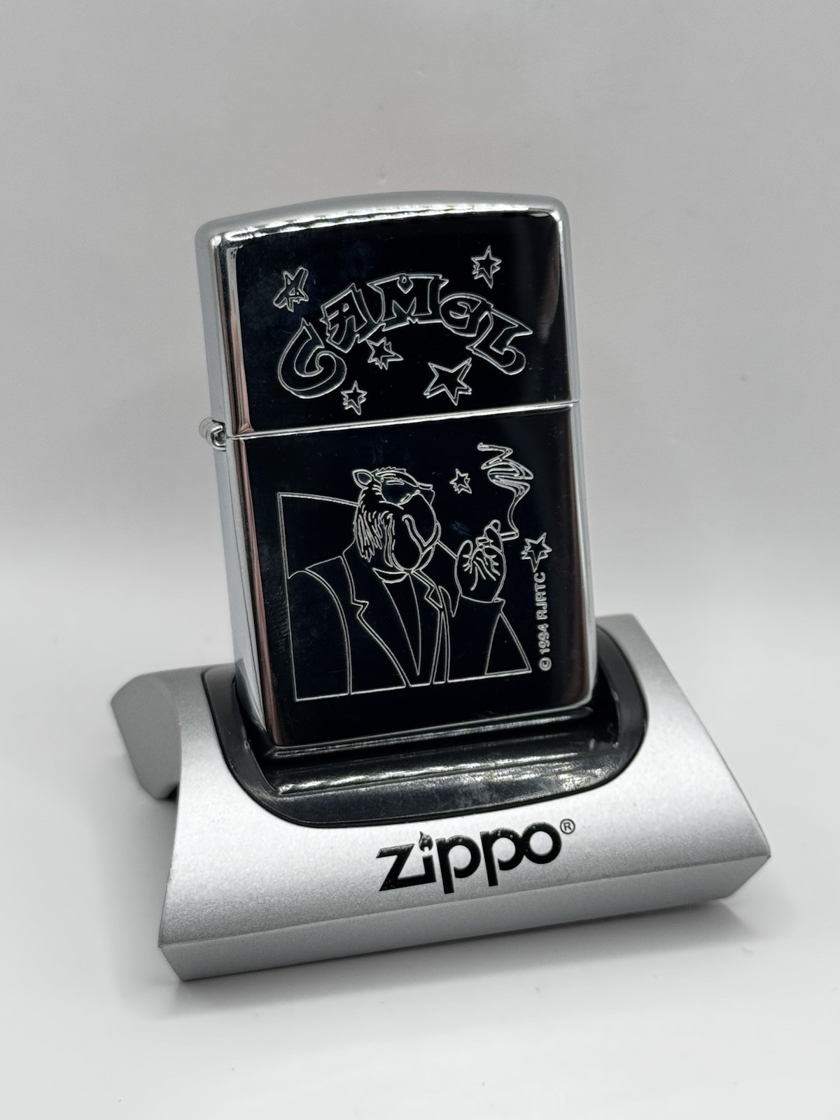 Vintage 1997 Camel Joe Smokin Stars High Polish Chrome Zippo Lighter New