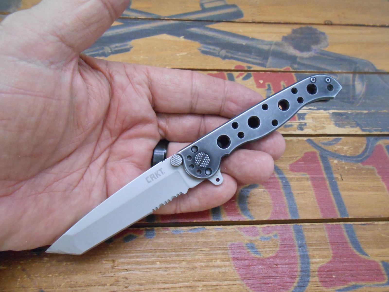 CRKT M16-10KS Pocket Knife Frame Lock Combo Edge Tanto Blade