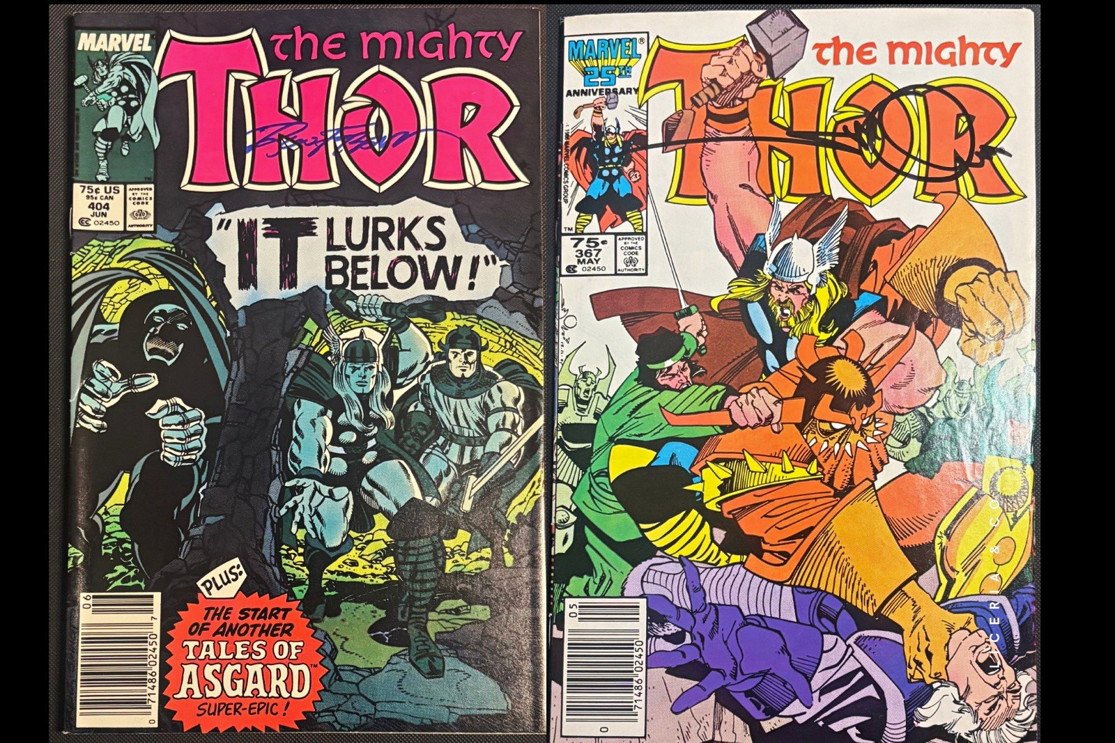Signed Thor #367 & #404 Bundle | Walt Simonson & Ron Frenz | W/COAS