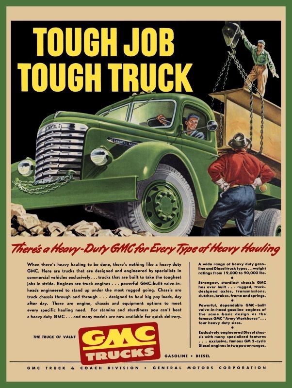 1948 GMC Truck - Iron I Beam Hauler New Sign: 24x30\