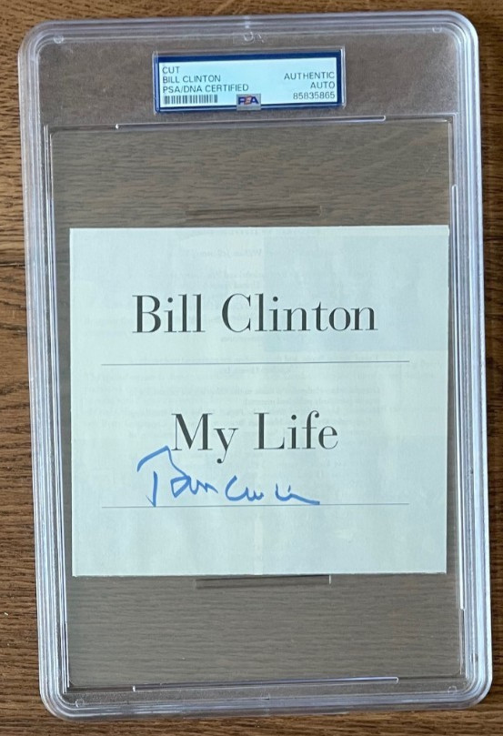 Bill Clinton Signed cut PSA DNA autograph President bas jsa Political