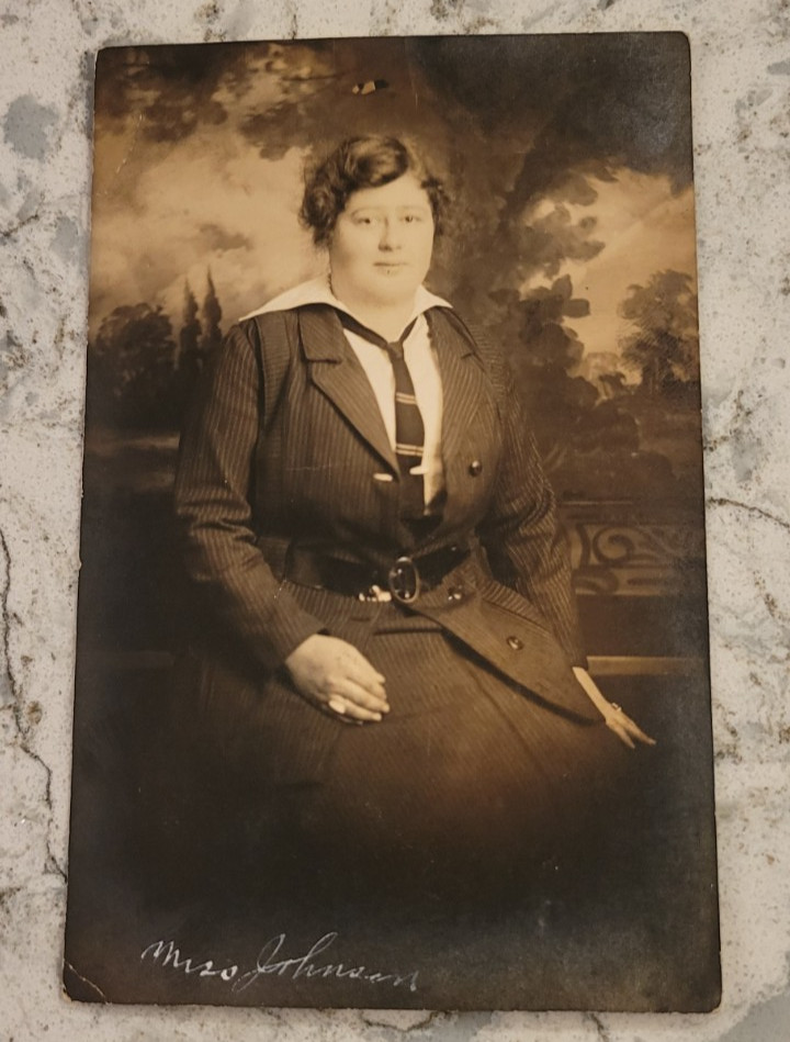 WW1 1910\'s Real Photo Postcard Woman in Military Uniform Unused 3.5 x 5.5 WW1 1910\'s Real Photo Postcard Woman in Military Uniform Unused 3.5 x 5.5