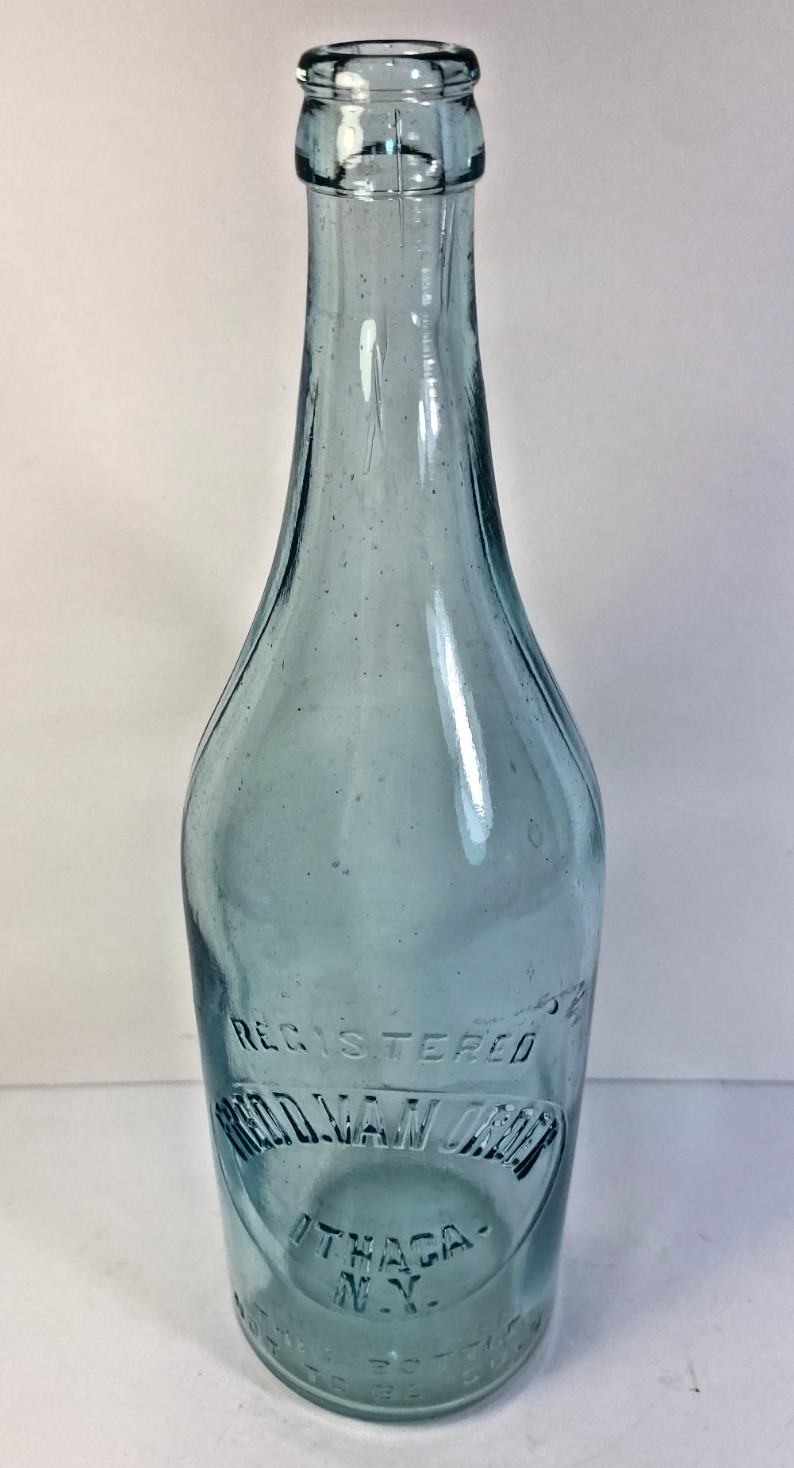 Antique Fred Van Order Ithaca NY 32 oz AQUA 12