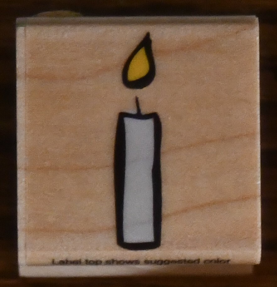 Hero Arts One Single Candle Birthday Rubber Stamp A2741 Party Flame Cake