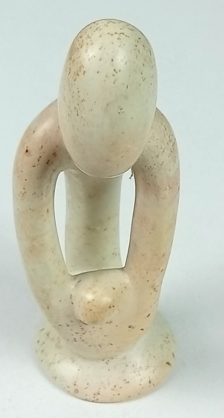 Soapstone Parent & Child Sculpture Figure Kenya 4 1/2\'\'