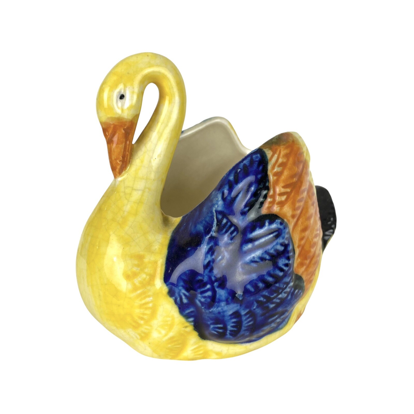 Maruhon Ware Pottery Swan Planter  Japan