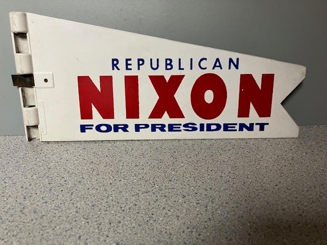 Vintage Nixon For President Republican Plastic Car Antenna Flag Auto Accessory
