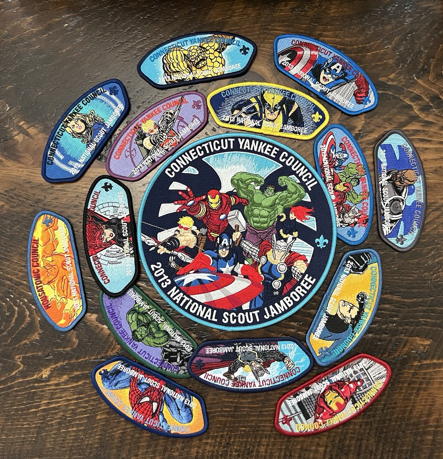 Connecticut Yankee Council patches 2013 National Scout Jamboree Marvel Avengers