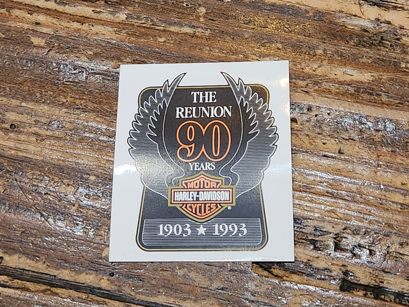 Vintage Harley Davidson The Reunion 90 Years 1903-1993 WINDOW STICKER Decal