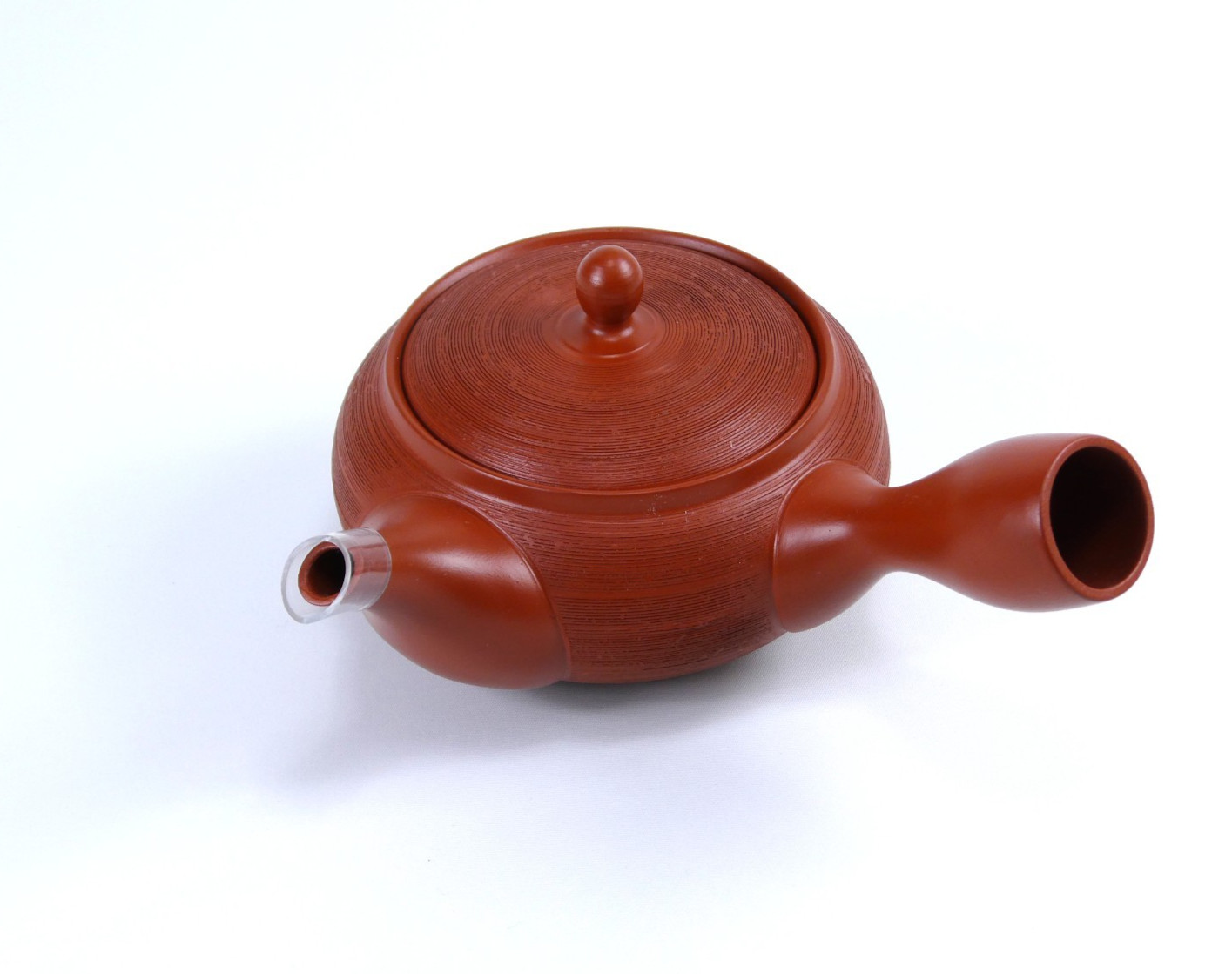 Authentic Japanese Tokoname Kyusu Teapot Red Clay Yokode Grooved Design Japan