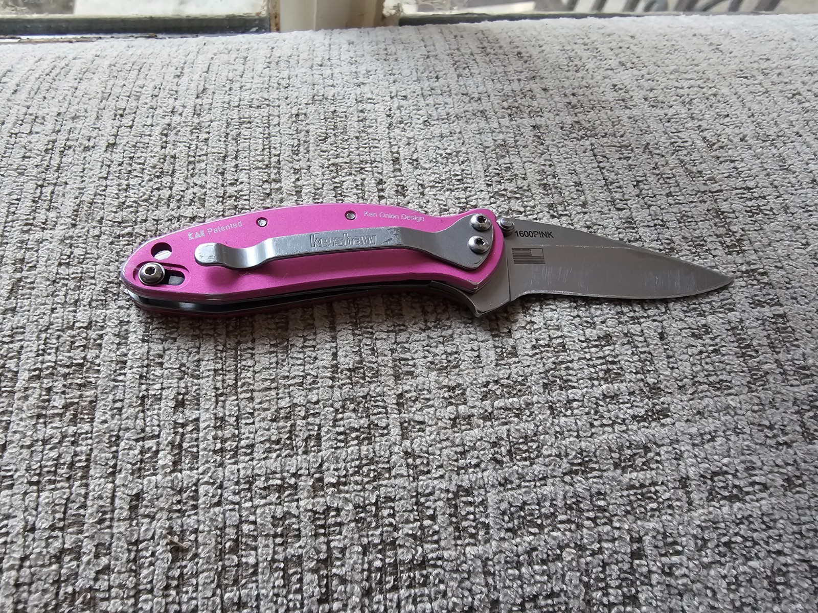 Kershaw Ken Onion #1600 Pink Folding Knife - 4-3/4