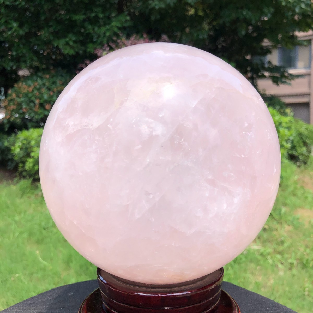 12.43 LB Natural Rose Quartz Sphere Reiki Healing Pink Crystal Ball Gift