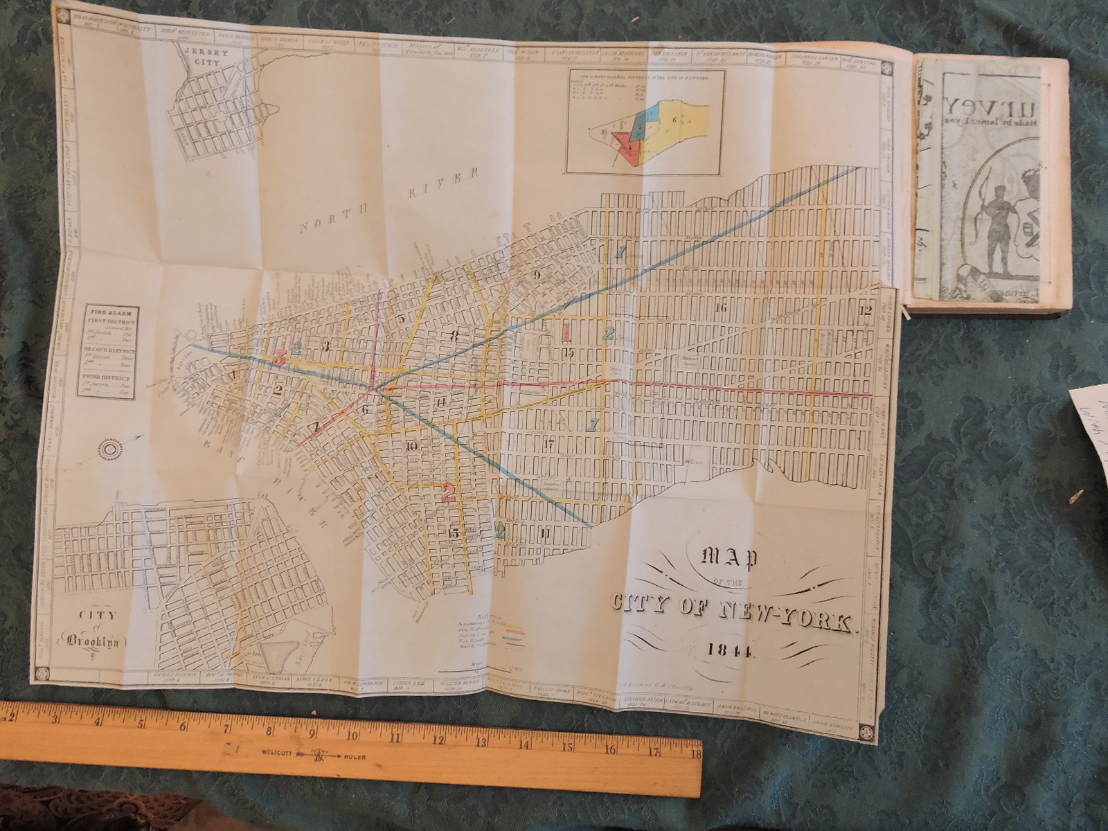 Rare 1844-5 Valentines Manual New York City NYC COMPLETE with Maps + Prints