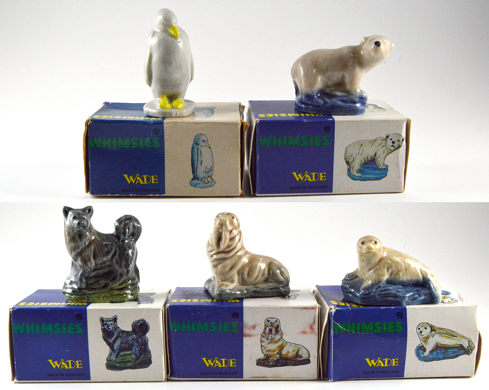 WADE WHIMSIES SET 12, 1980 COMPLETE SET ALL 5 BOXED WADE WHIMSIES SET 12, 1980 COMPLETE SET ALL 5 BOXED
