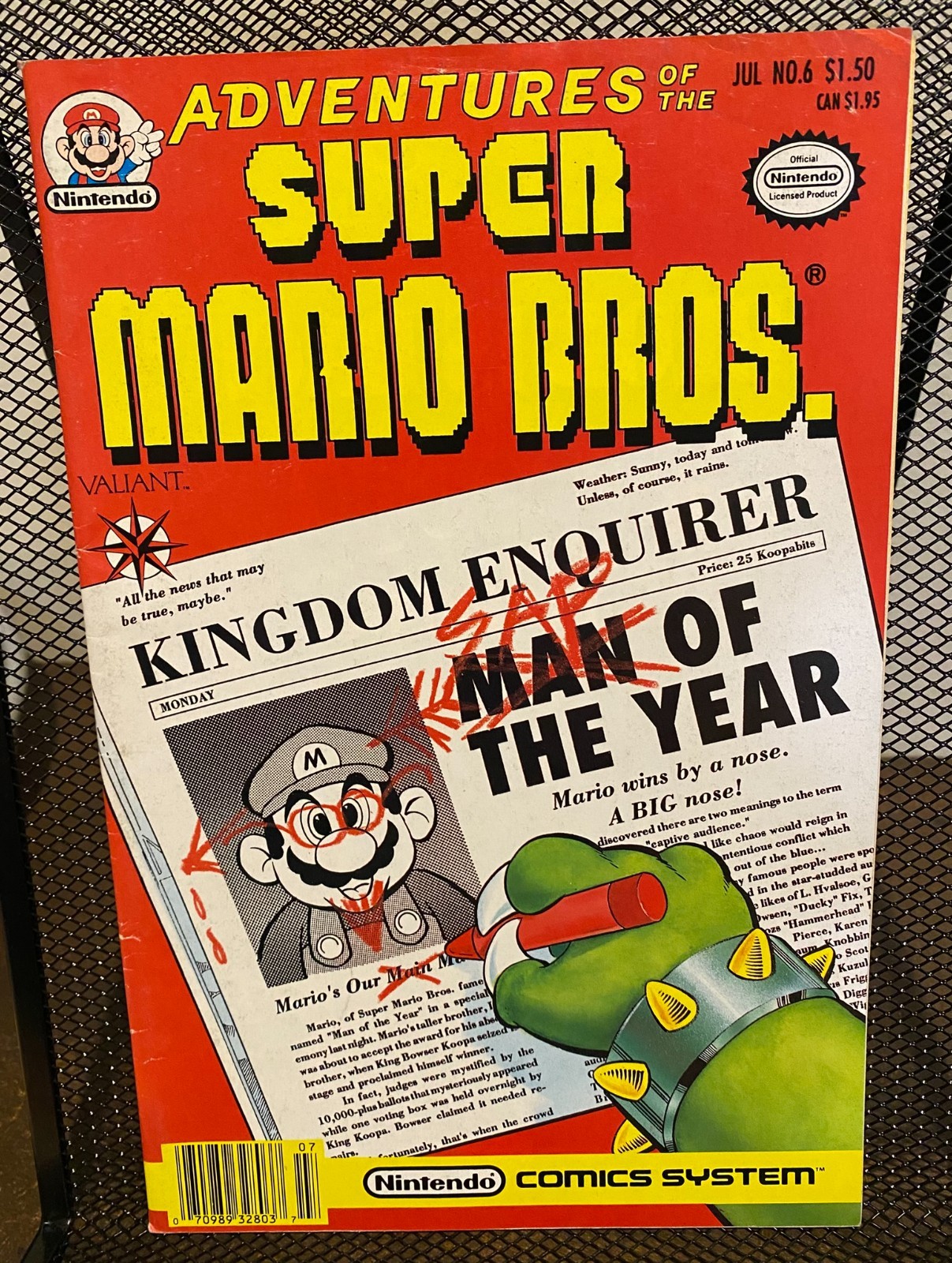 Adventures of Super Mario Bros 6 Valiant Nintendo Comics System 1990 Vintage