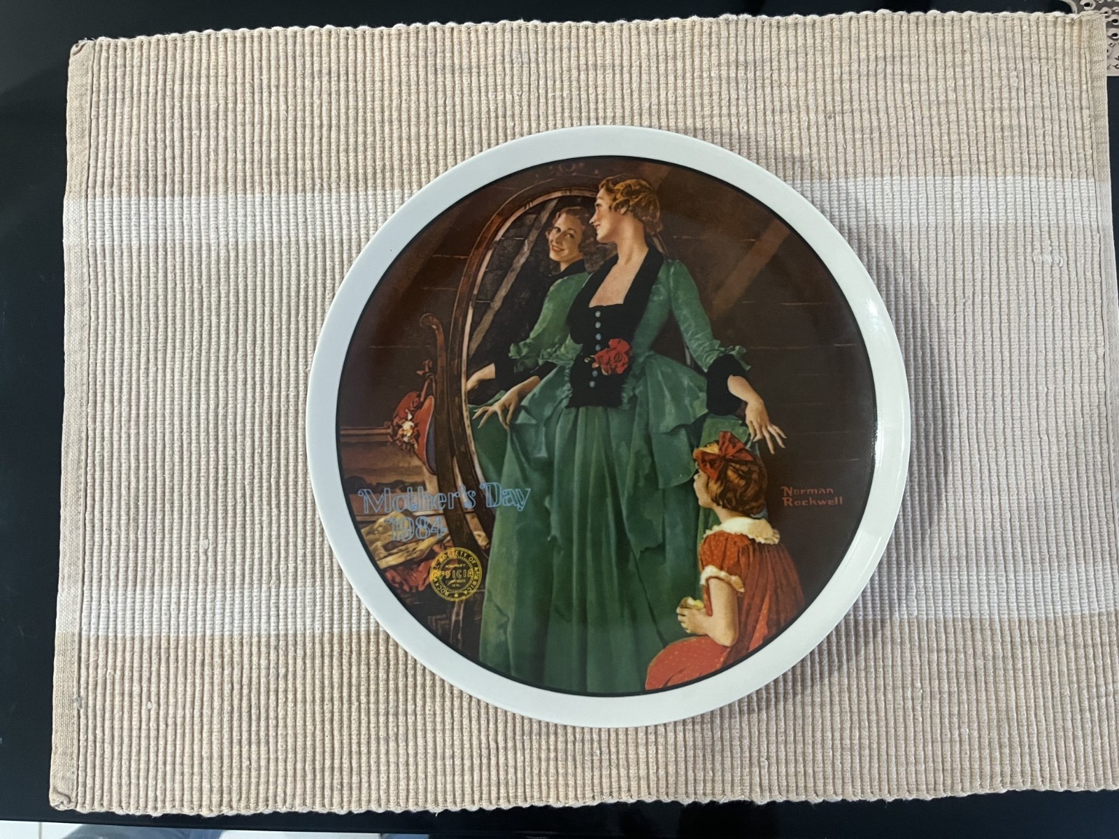 Norman Rockwell Grandma\'s Courting Dress 1984 Mothers Day Plate Knowles 8.5\ Norman Rockwell Grandma\'s Courting Dress 1984 Mothers Day Plate Knowles 8.5\