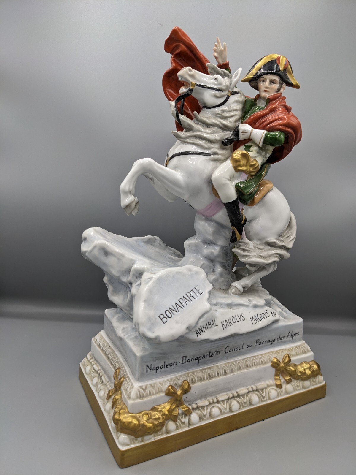 Vintage Germany Scheibe Alsbach Porcelain Figurine Napoleon Ride Over Alps  13\
