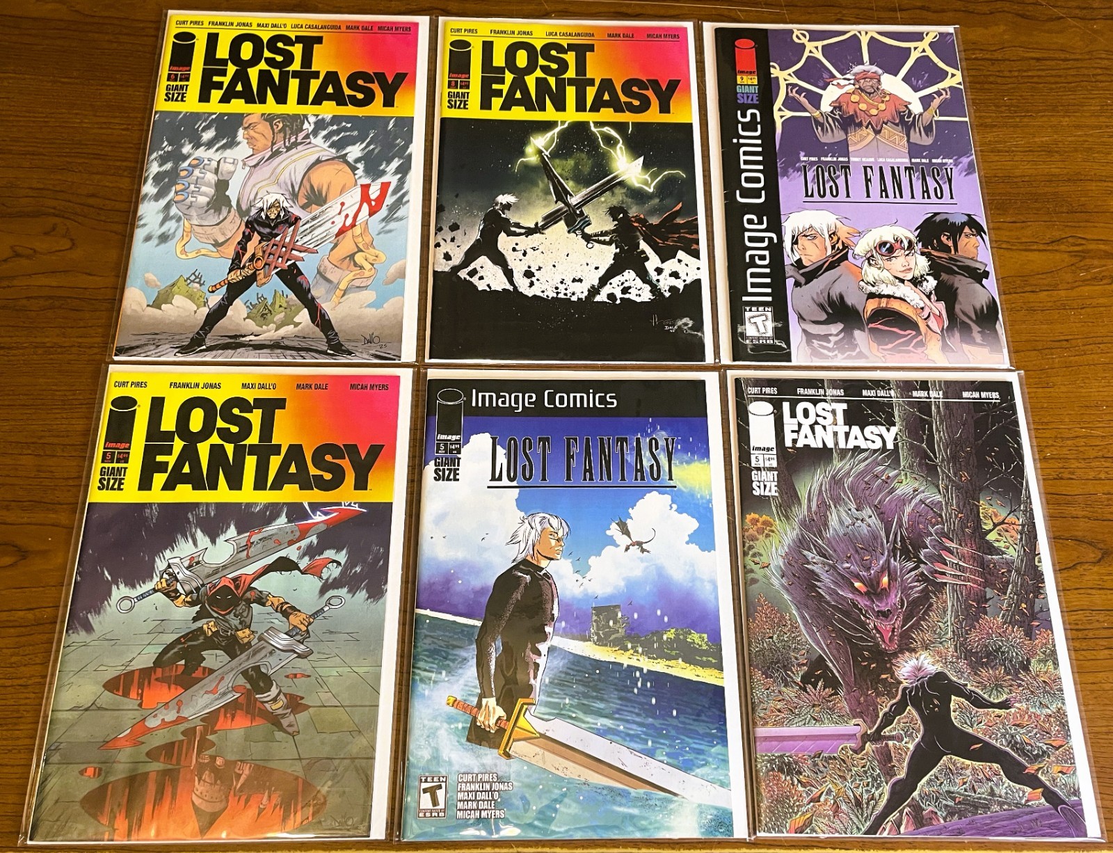 LOST FANTASY Lot of 6 Comic Books 5A, 5B, 5H, 6A, 8A, 9B GIANT SIZE Image Comics LOST FANTASY Lot of 6 Comic Books 5A, 5B, 5H, 6A, 8A, 9B GIANT SIZE Image Comics