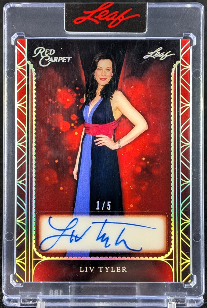 Liv Tyler 2025 Leaf Red Carpet Autograph Card # /5 Auto Lord of the Rings