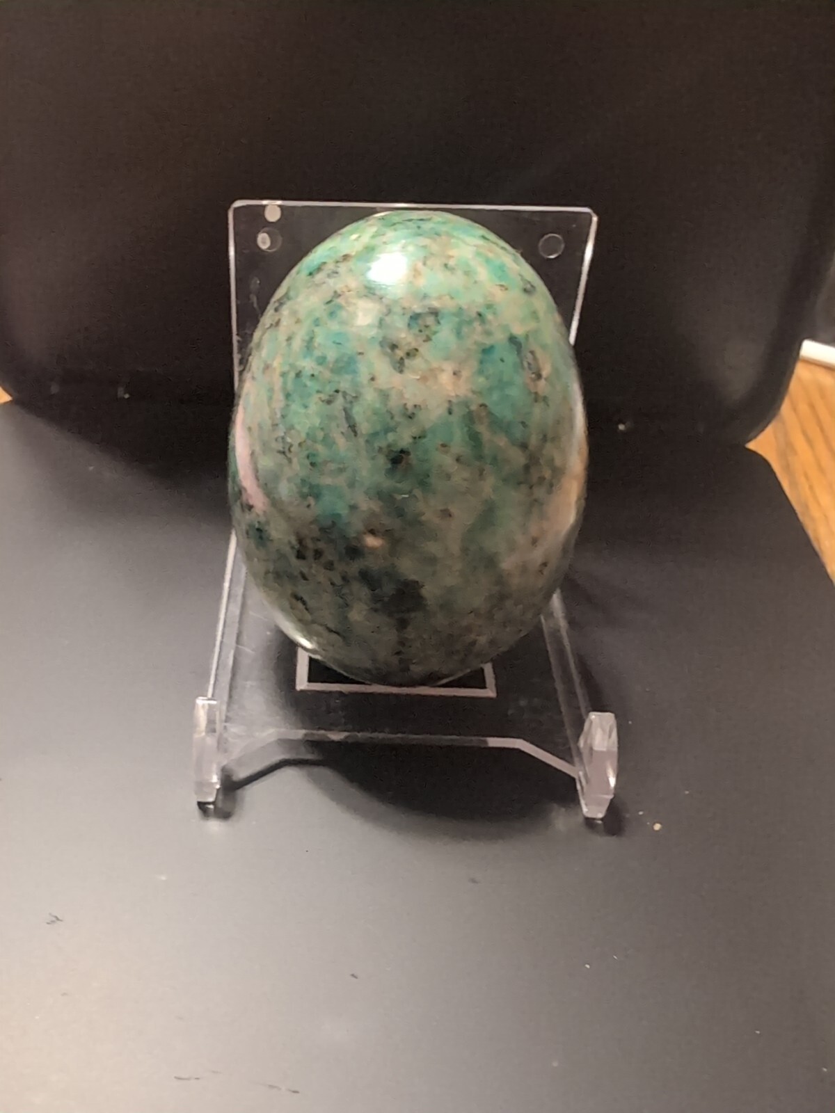 Vintage Orvieto Import company polished Marble Alabaster Egg