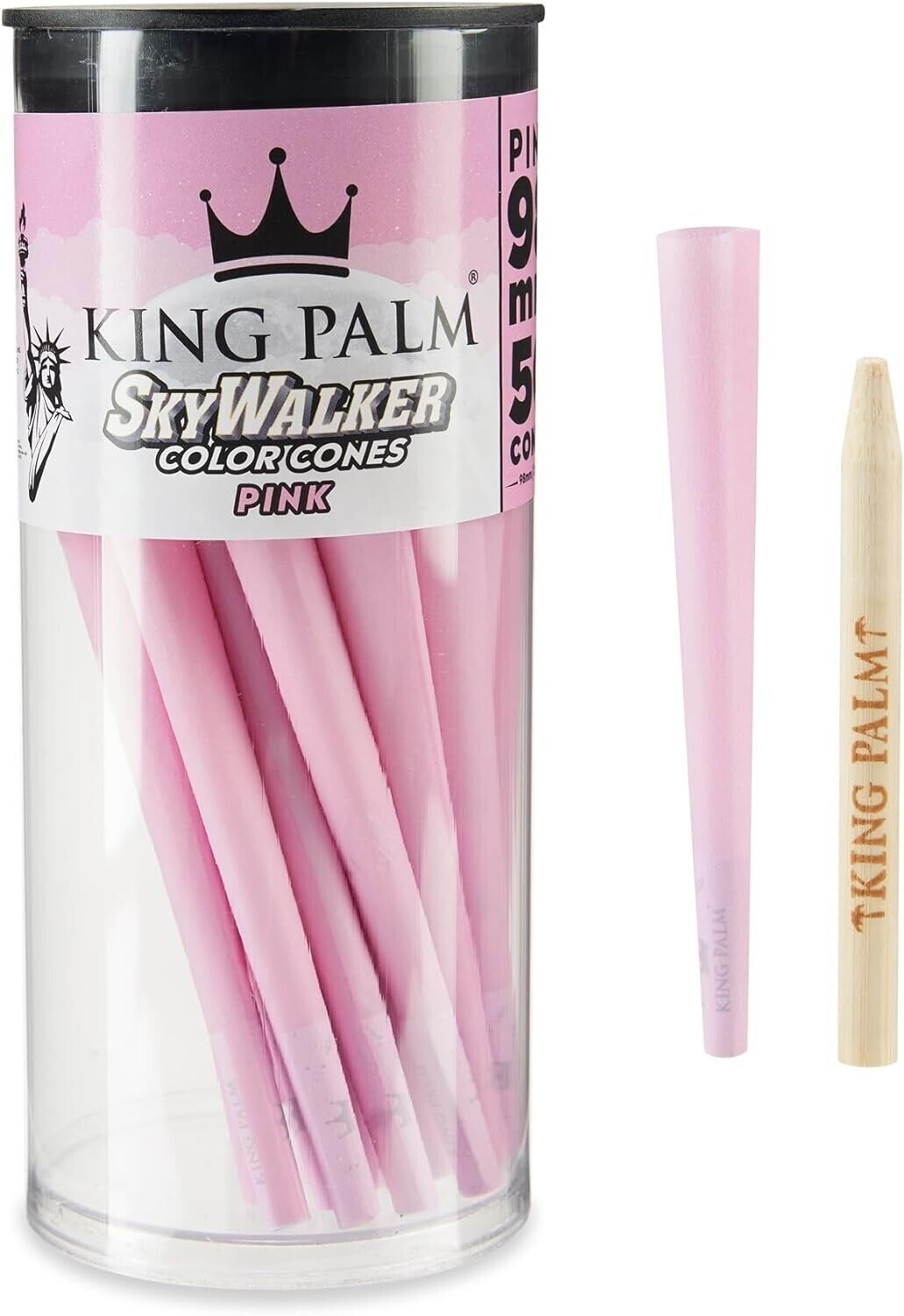 KingPalm | Skywalker Prerolled Cones with Filter Tips | Natural | Pink