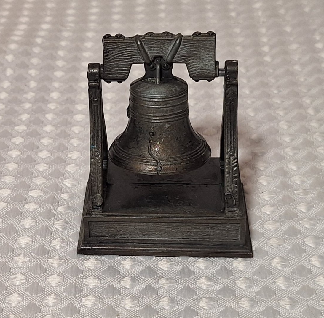 Vintage Small Liberty Bell Pencil Sharpener Miniature Metal Die Cast Novelty