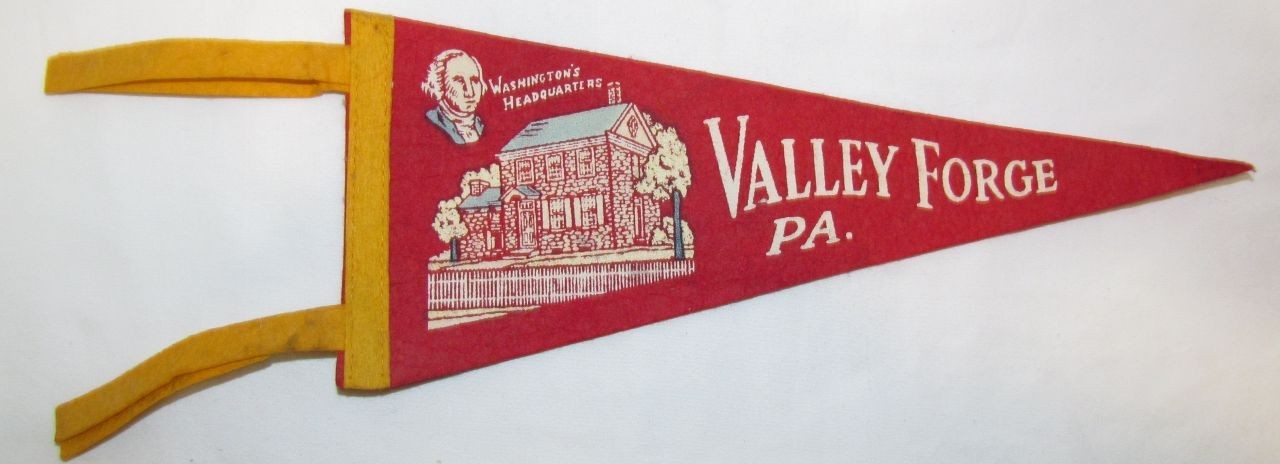 Vintage Valley Forge, PA Washington\'s Headquarters Small Felt Pennant 