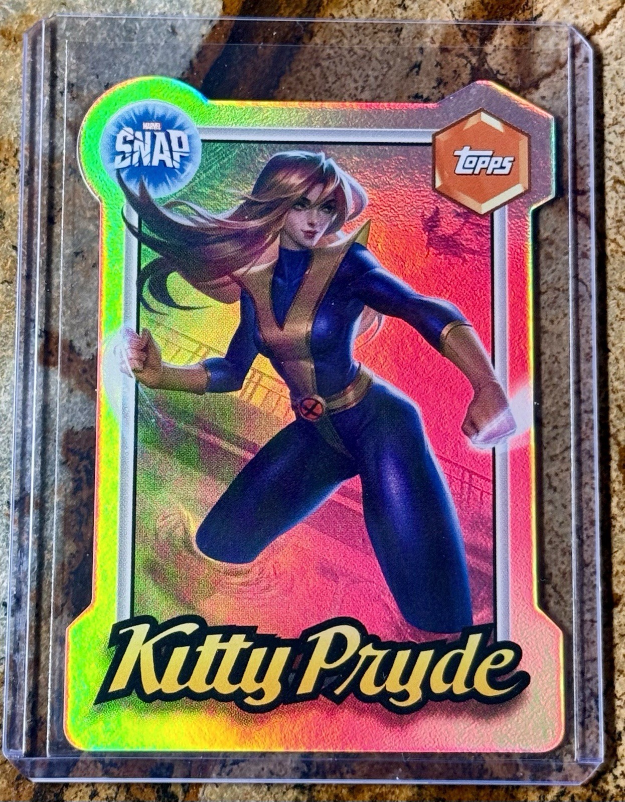 2026 Topps Marvel Neon - Kitty Pryde Marvel Snap Insert #MS-15 Rainbow Foil