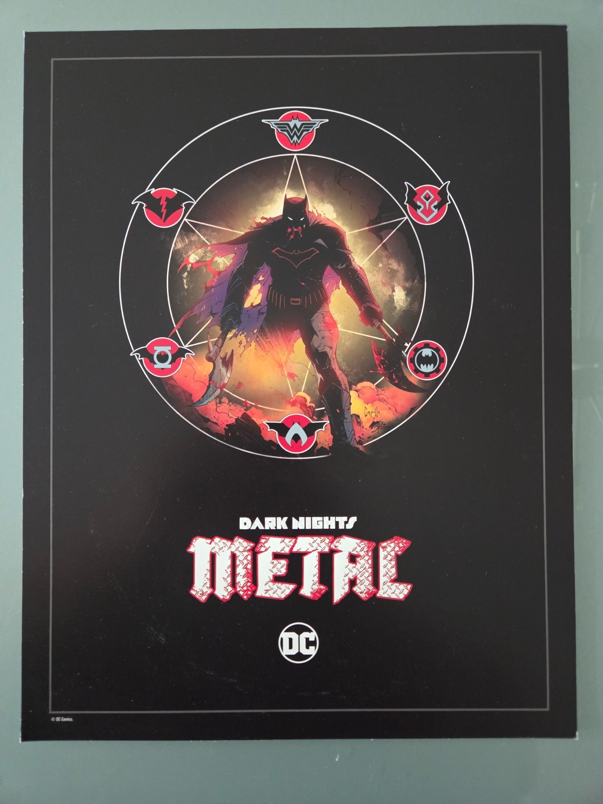 DARK NIGHTS METAL PROMO PRINT 10\
