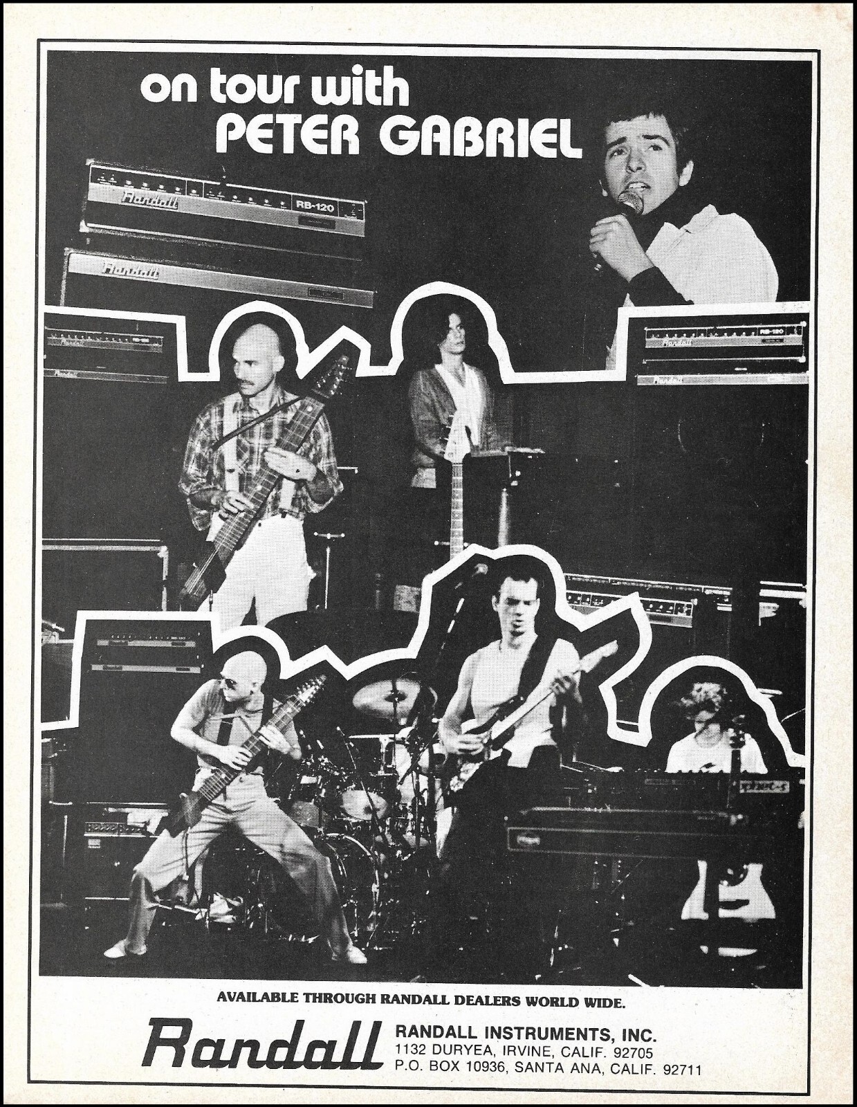 Peter Gabriel Band 1979 Randall RB-120 Guitar Amplifier advertisement amp ad