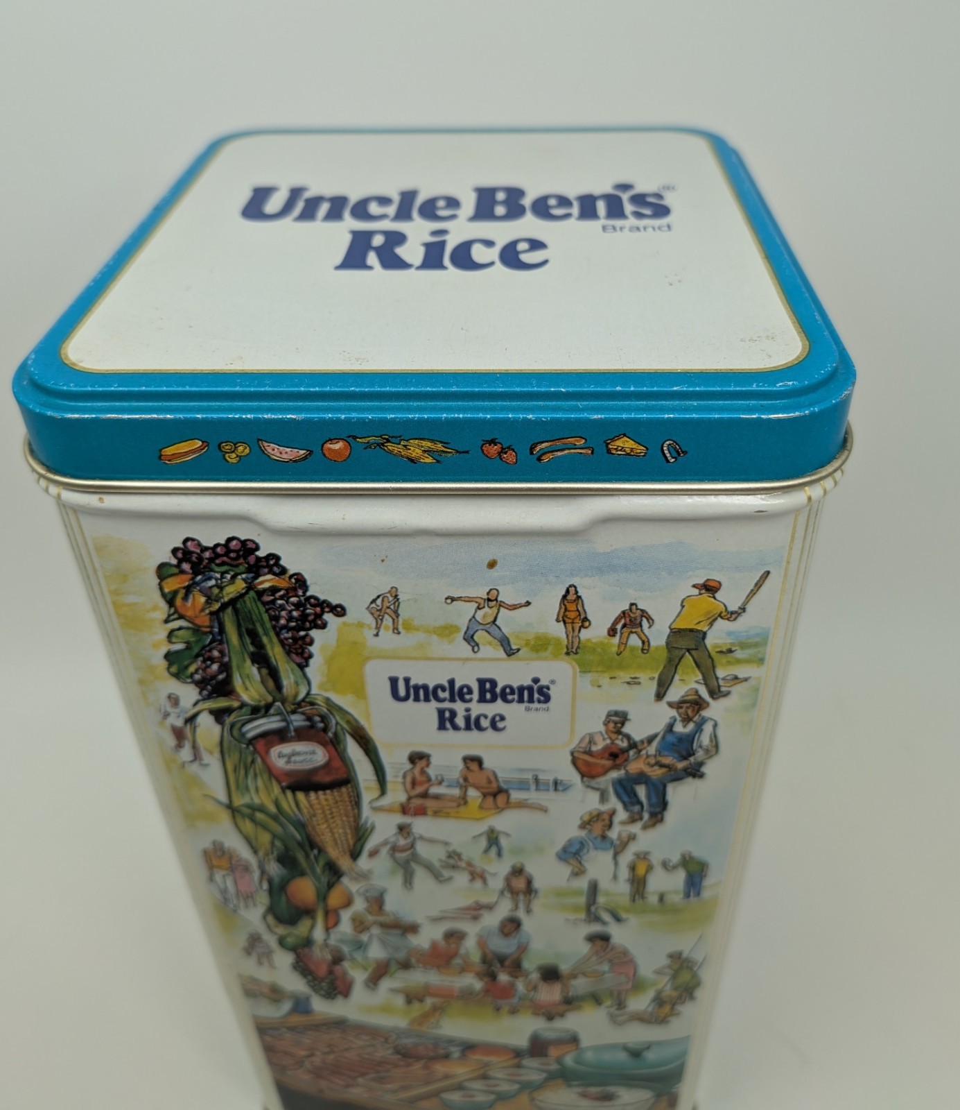 Vintage Uncle Ben\'s Rice Tin 1987 USA & Mexico Fiesta Collectable Canister 