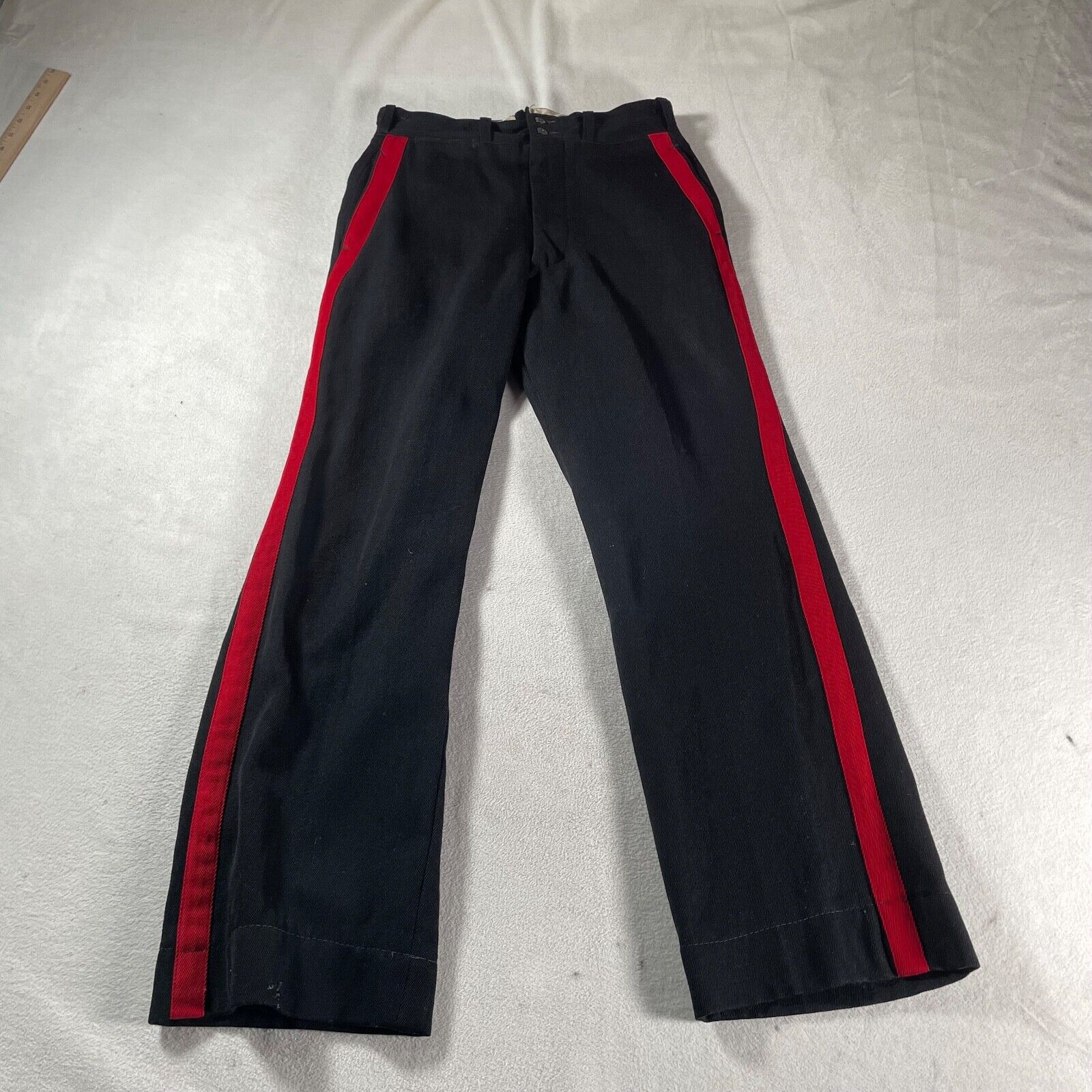 Vintage Military Pants 28 Black British Grenadier Trousers Army Cosplay 28x29