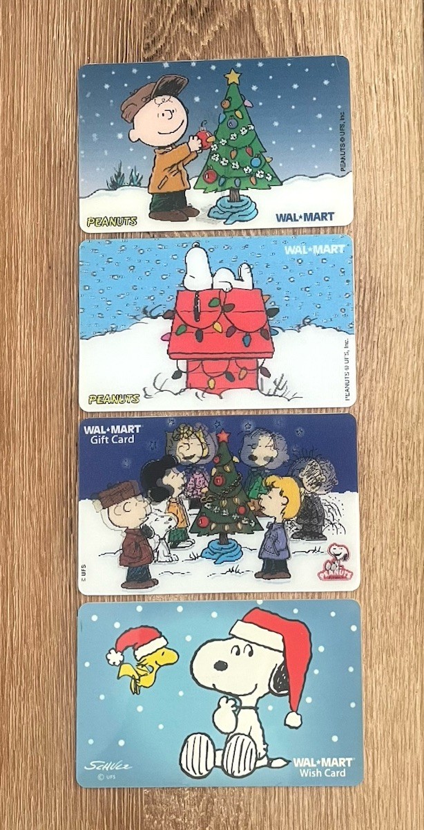 2010’s Walmart Gift Cards. PEANUTS. Set of 4. Mint. Worldwide shipping.