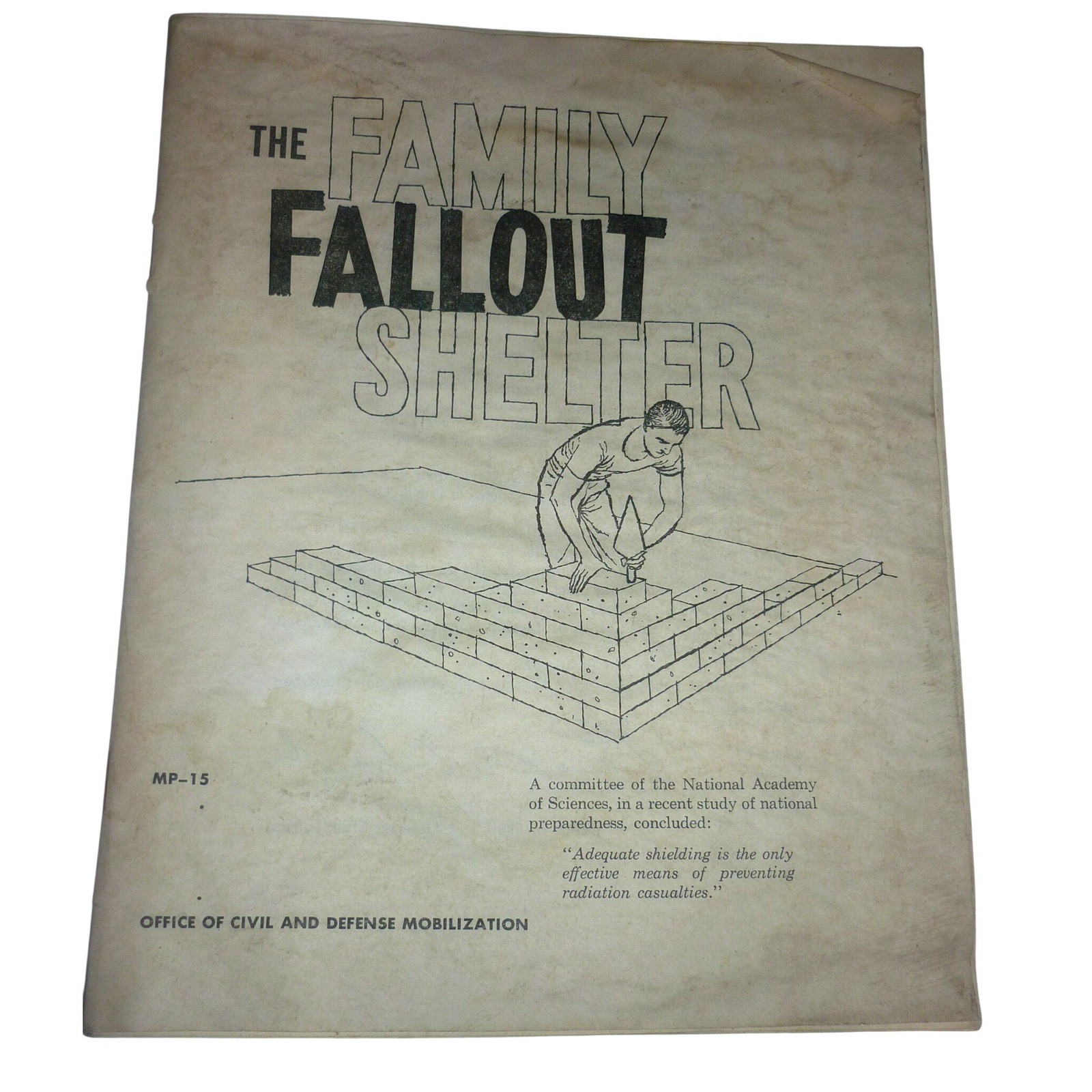 Vintage 1959 The Family Fallout Shelter MP-15 Civil Defense Booklet Cold War