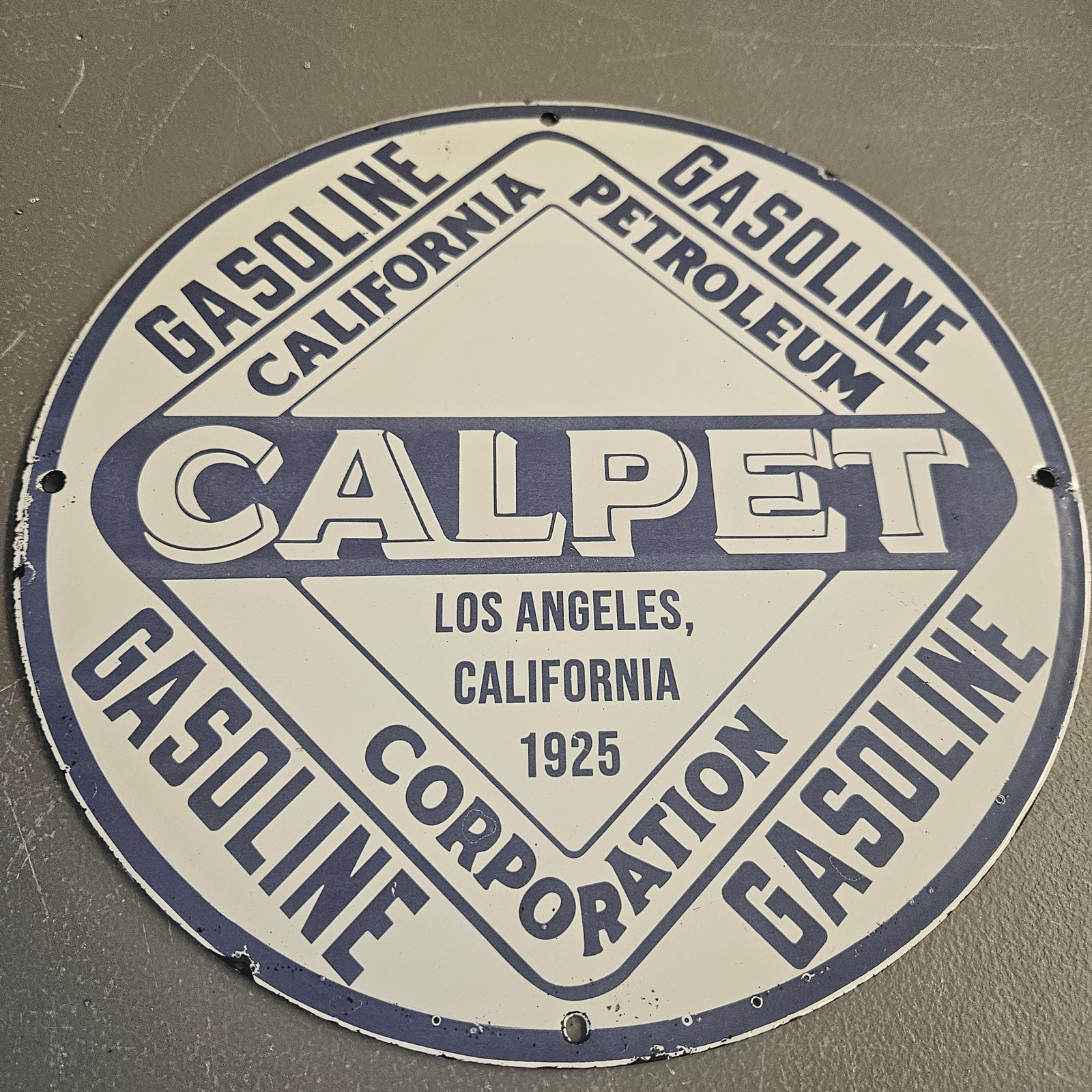 VINTAGE 1925 CALPET GASOLINE 12