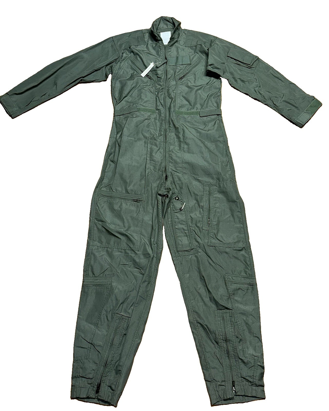 NEW VTG US MILITARY ISSUE GREEN PILOTS FLIGHT SUIT, COVERALLS CWU-27/P, 44L FR