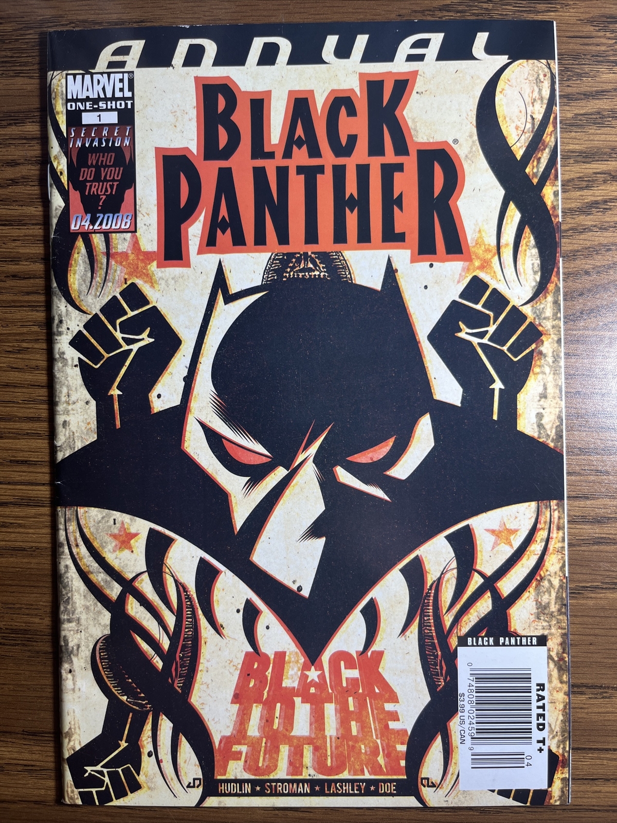 BLACK PANTHER ANNUAL 1 RARE NEWSSTAND 1ST APP SHURI AS BLACK PANTHER MARVEL 2008