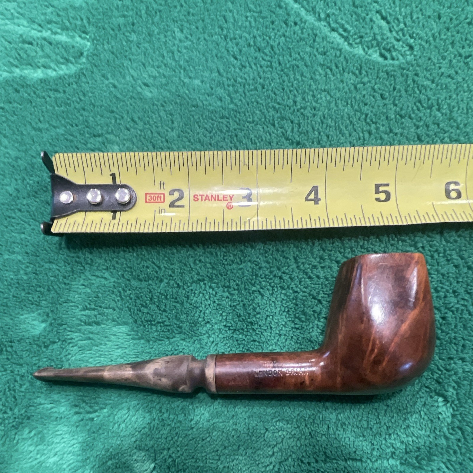 Vintage London Briar Panelled Billiard Estate Pipe - Smooth Briar Wood 5.75\