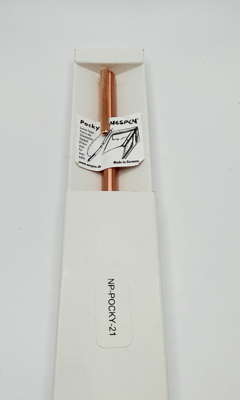 Nespen Pocky Rose gold Color Metal Body Ballpoint Pen NP-POCKY-21, Germany
