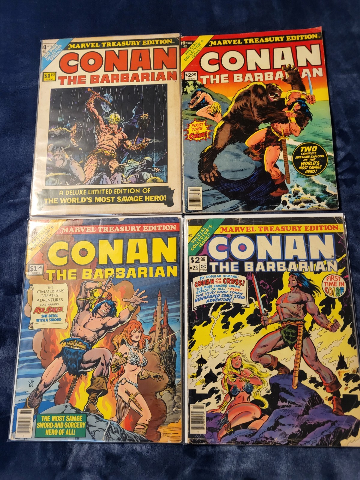 CONAN THE BARBARIAN MARVEL TREASURY EDITION LOT 4 15 19 23