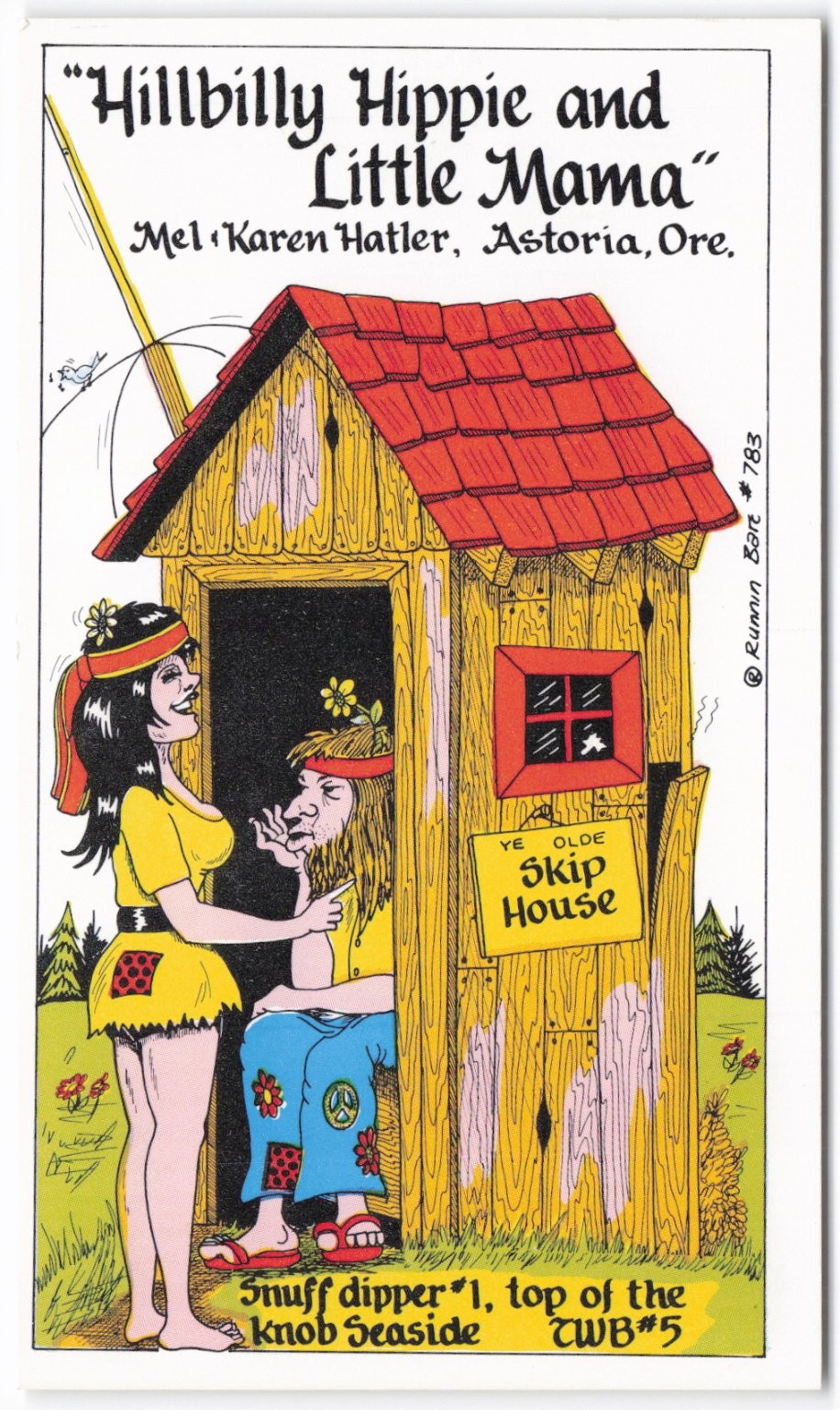 Hillbilly Hippie Little Mama QSL Postcard Astoria, OR Outhouse Runnin Bare #783 Hillbilly Hippie Little Mama QSL Postcard Astoria, OR Outhouse Runnin Bare #783